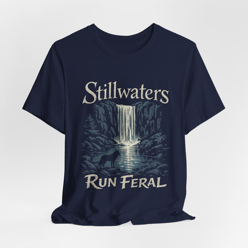 Stillwaters Run Feral T-Shirt — Waterfall Nature Graphic Tee