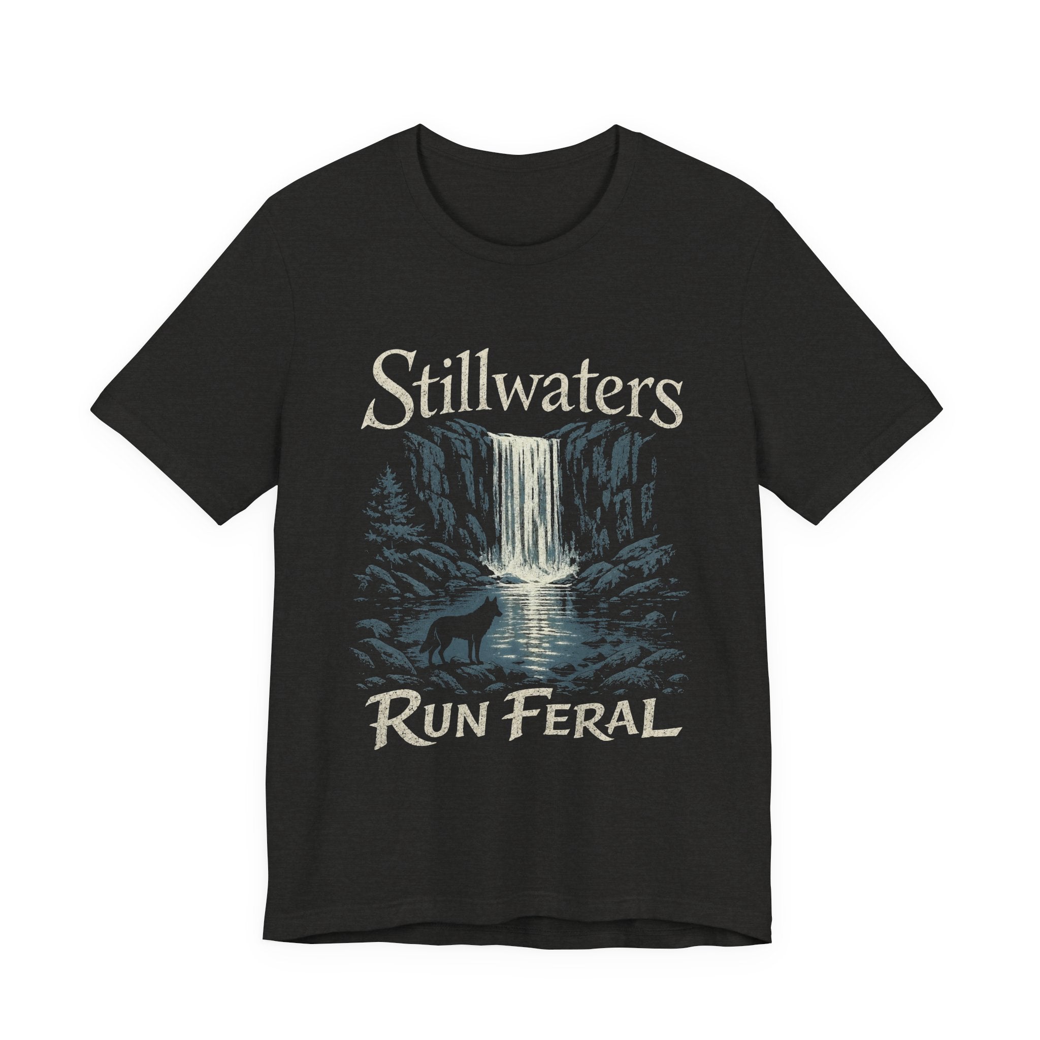 Stillwaters Run Feral T-Shirt — Waterfall Nature Graphic Tee