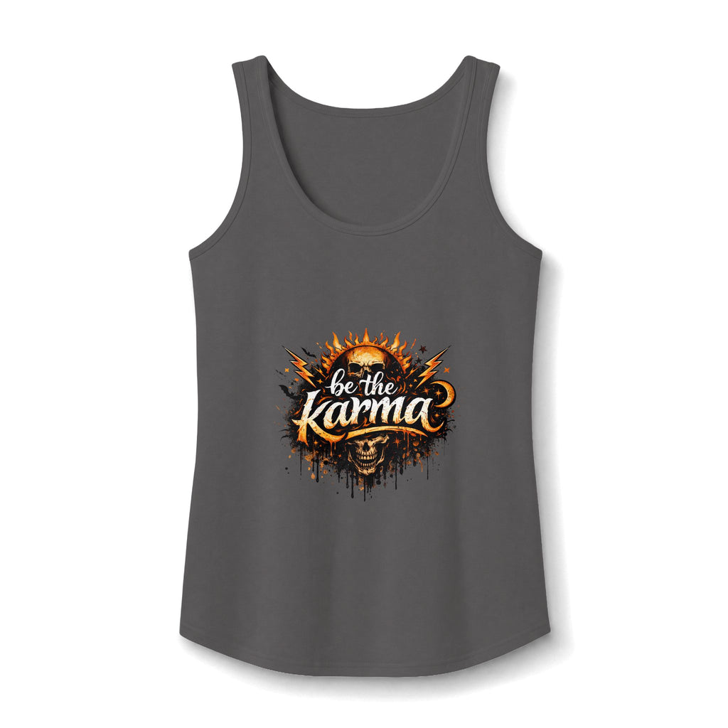 Be The Karma Tank Top – Women’s Graphic Cotton Tank (Sunburst Script)