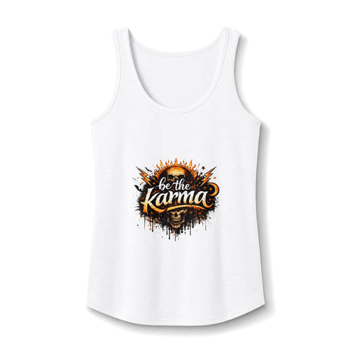 Be The Karma Tank Top – Women’s Graphic Cotton Tank (Sunburst Script)