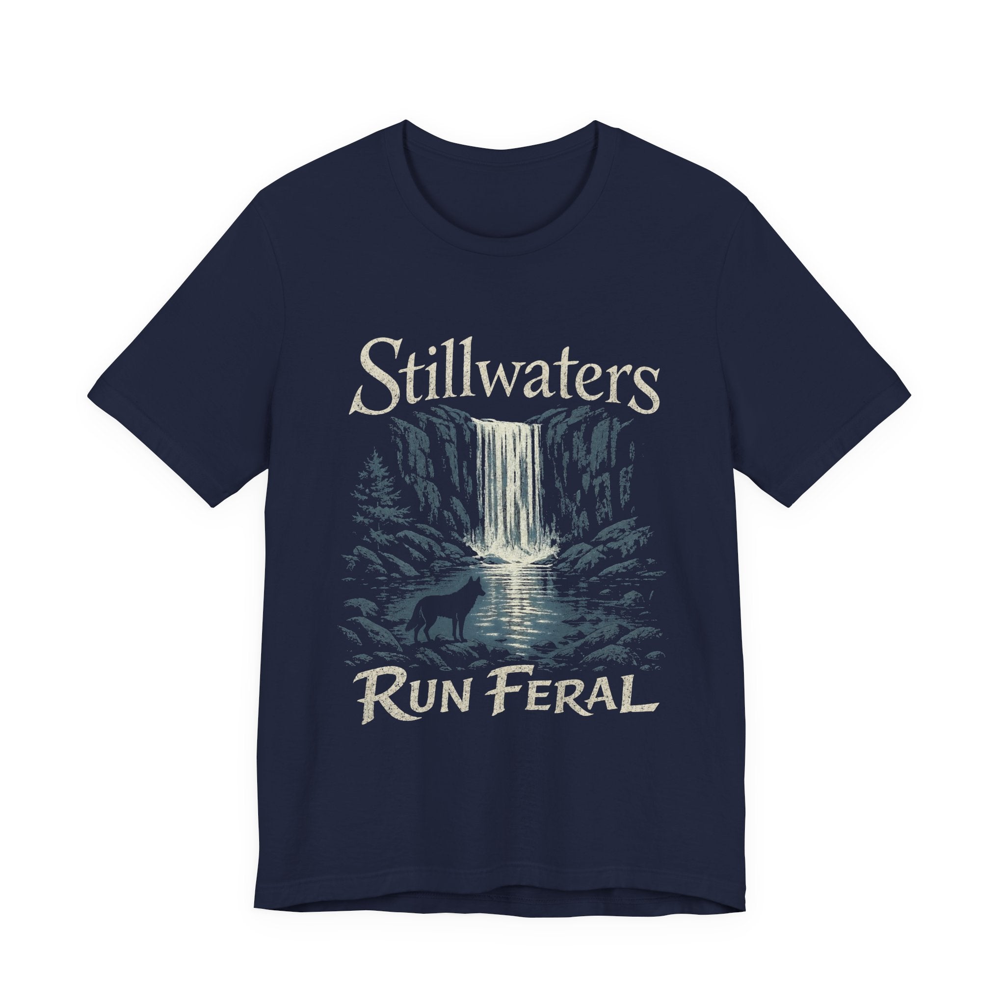 Stillwaters Run Feral T-Shirt — Waterfall Nature Graphic Tee